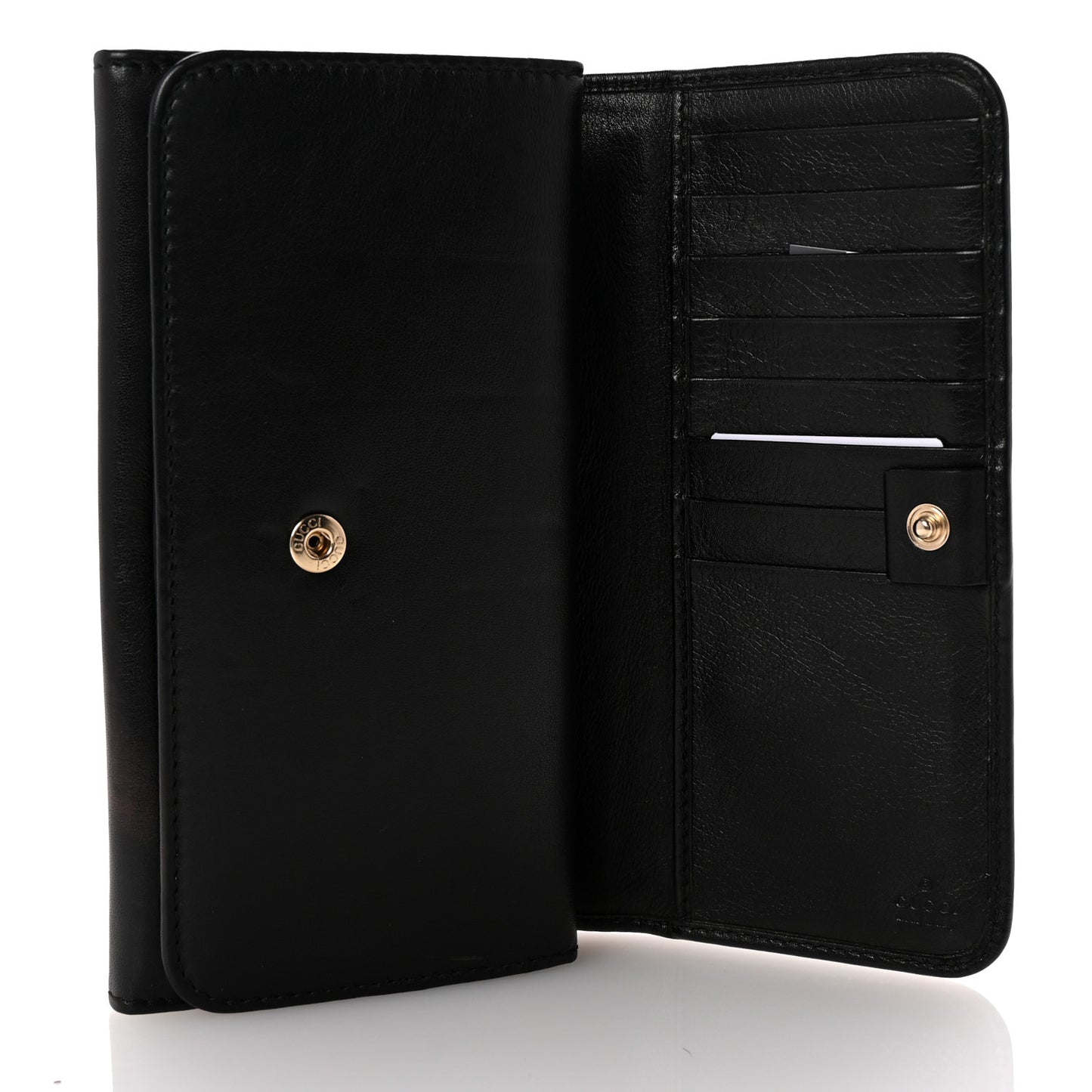 Calfskin Britt Continental Wallet Black