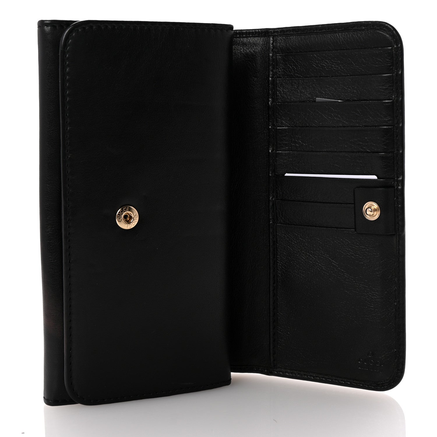 Gucci Calfskin Britt Continental Wallet Black 5 of 9