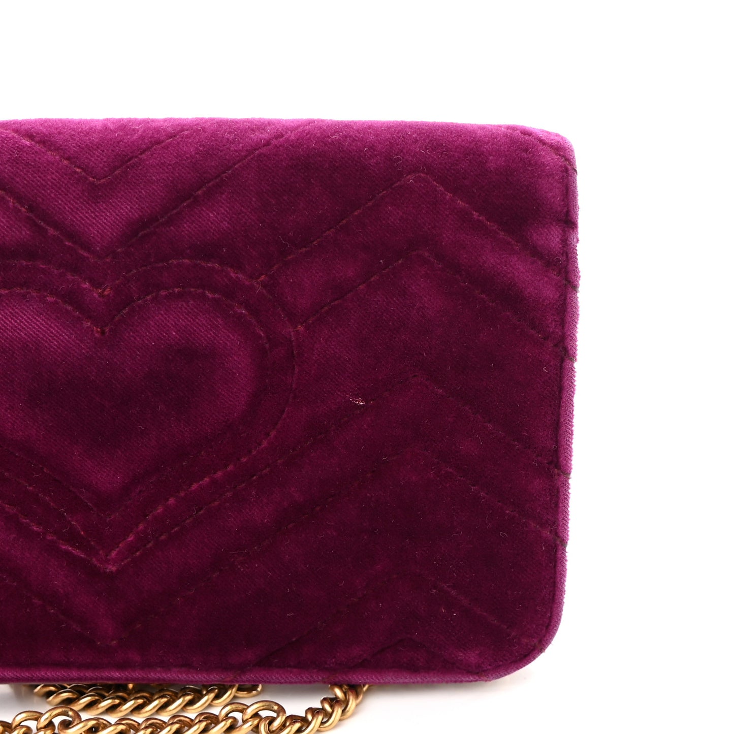 Velvet Matelasse GG Marmont Mini Bag Fuchsia Violet Cyclamen