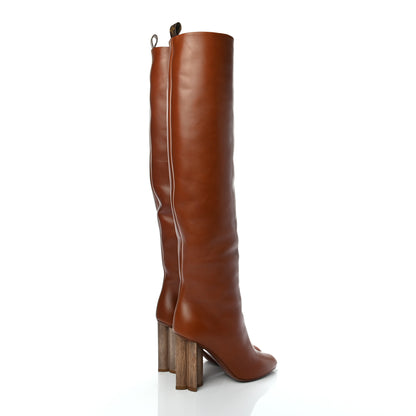 Louis Vuitton Calfskin Silhouette High Boots 36 Cognac 4 of 7