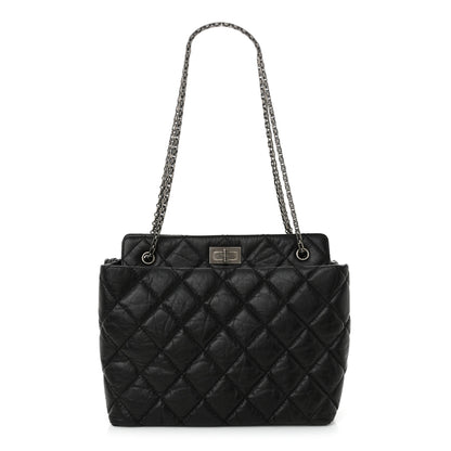 Chanel Aged Calfskin Quilted Reissue 2.55 Tote Black 1 of 10