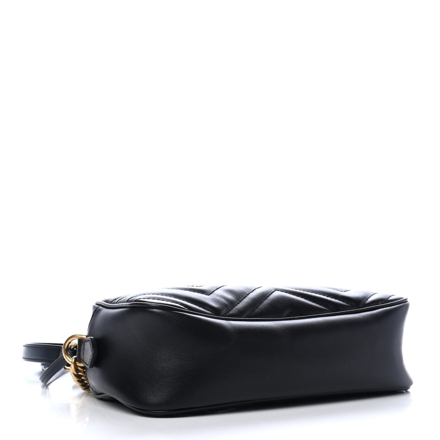 Calfskin Matelasse Small GG Marmont Chain Shoulder Bag Black