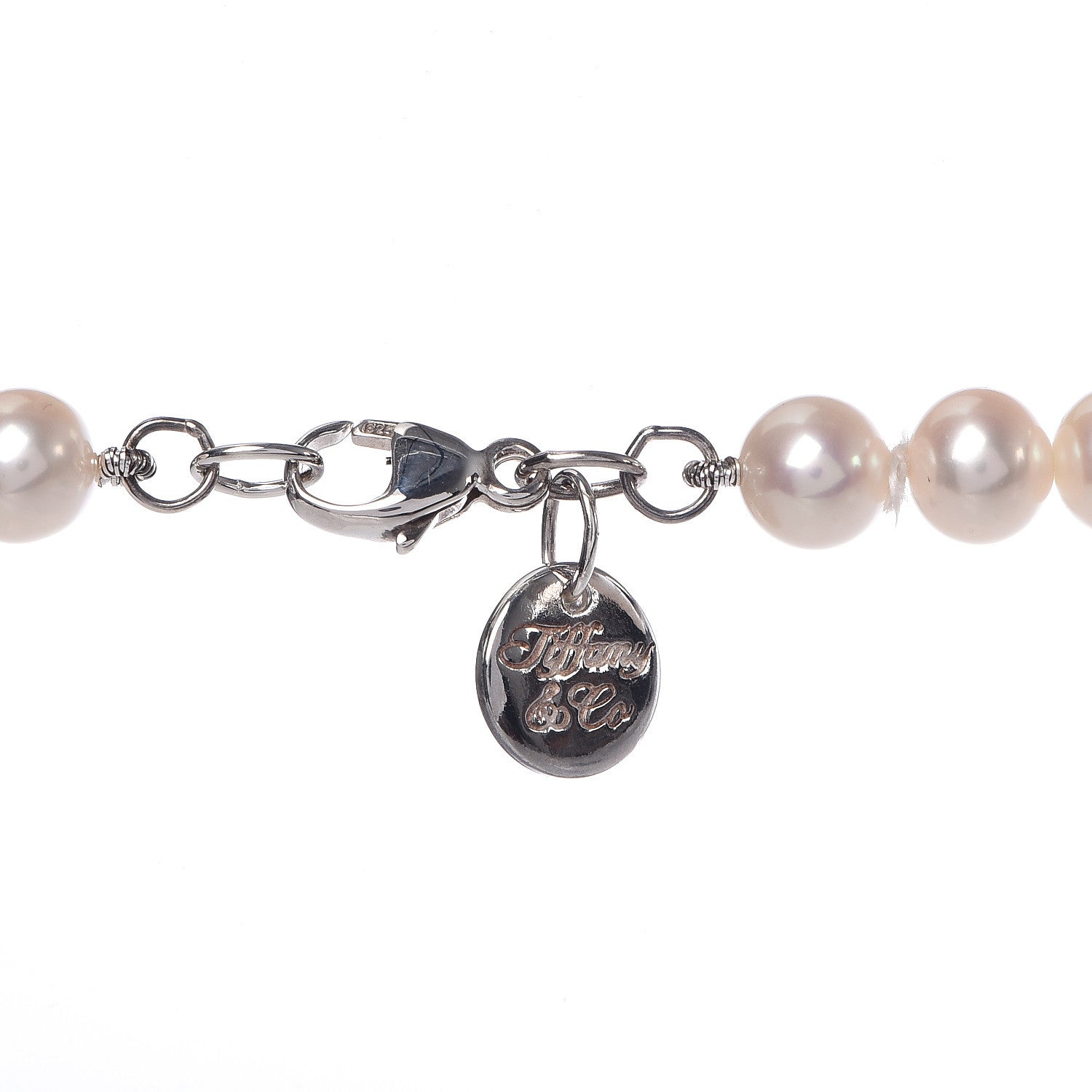 Tiffany Sterling Silver Pearl 5.5-9mm Ziegfeld Strand Necklace 4 of 6