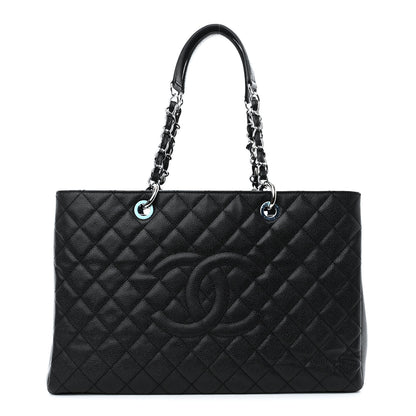 Chanel Caviar Quilted XL Grand Shopping Tote GST Black 1 of 12