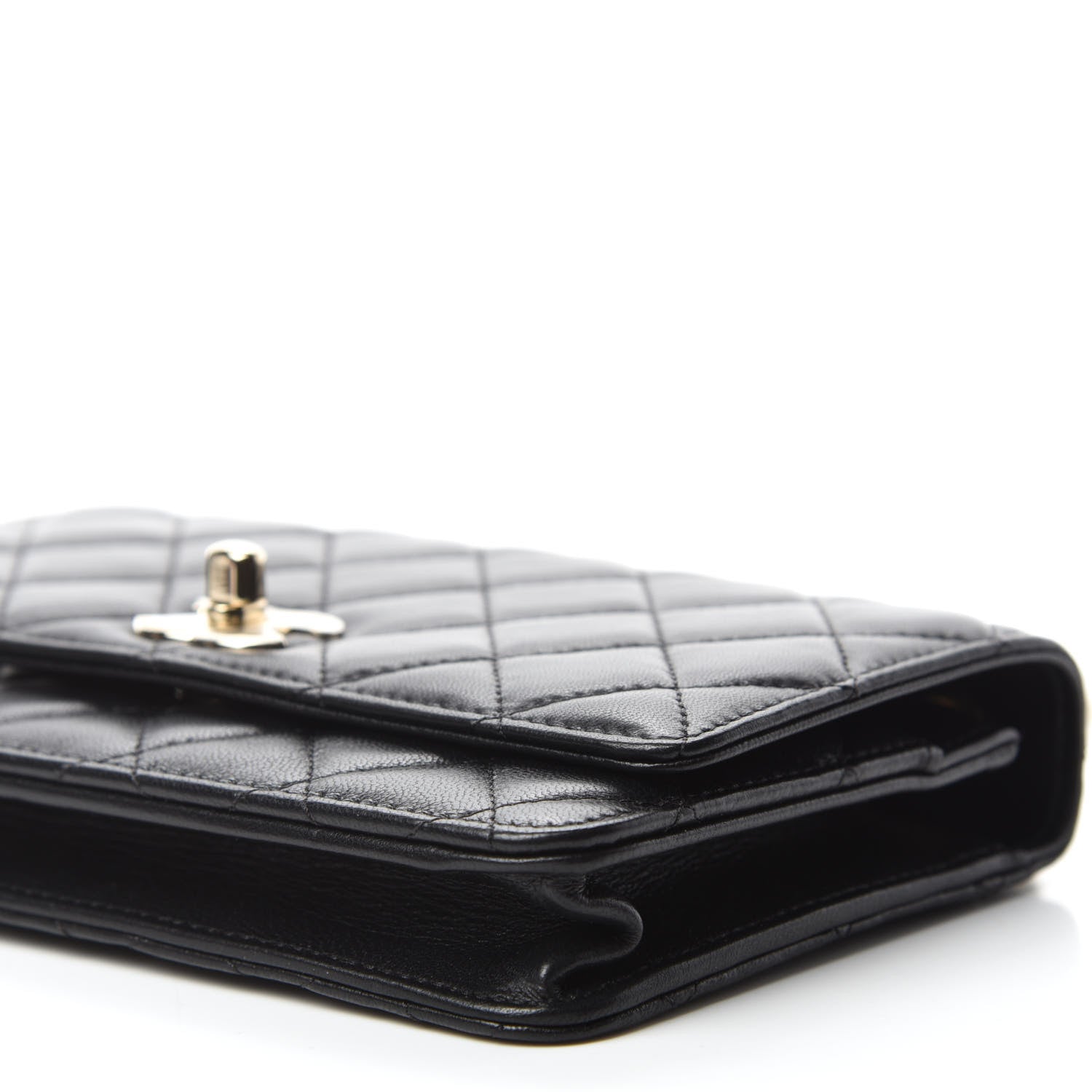 Chanel Lambskin Quilted Trendy CC Wallet On Chain WOC Black 7 of 12