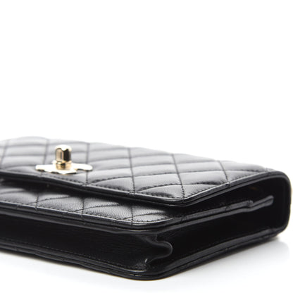 Chanel Lambskin Quilted Trendy CC Wallet On Chain WOC Black 7 of 12