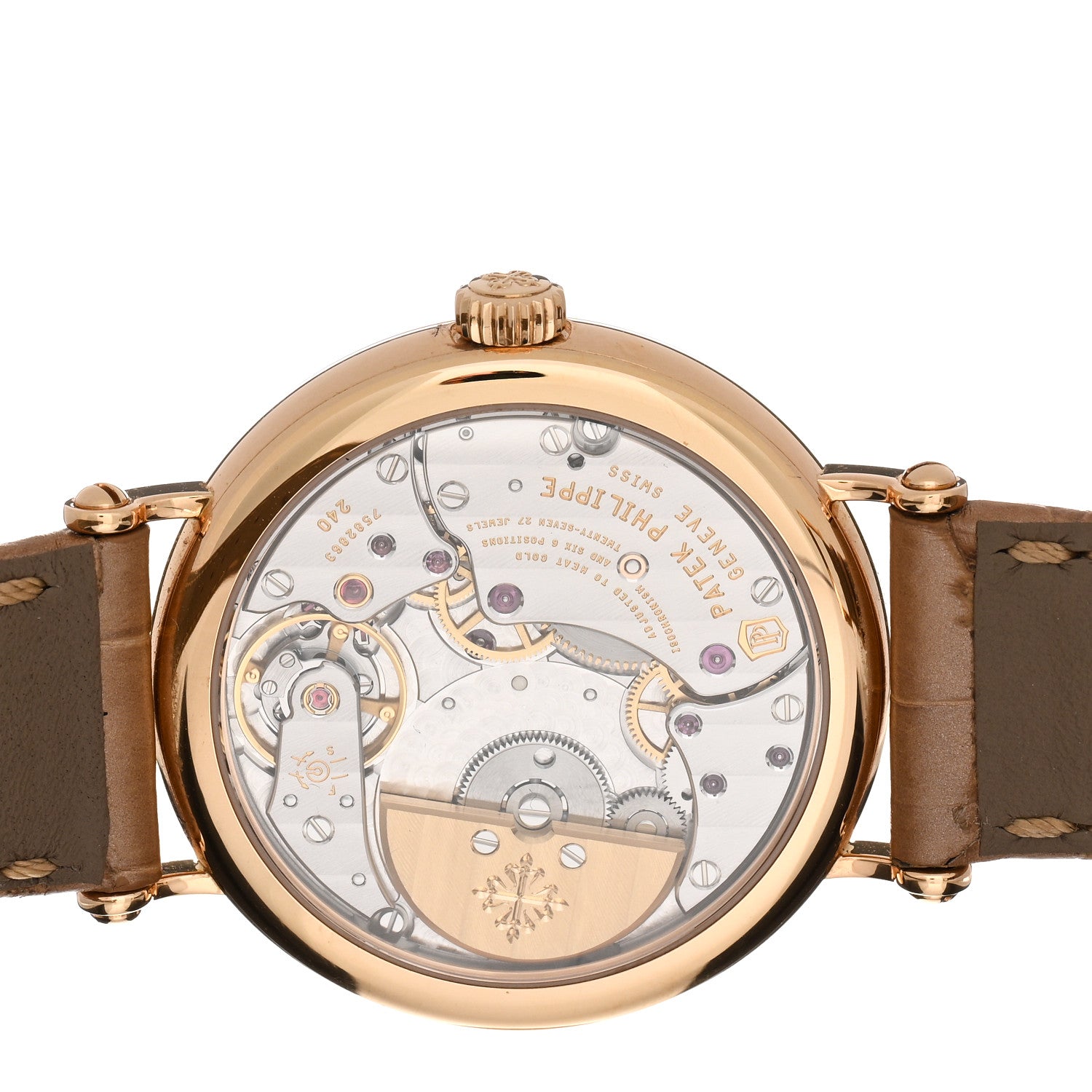 Patek Philippe 18K Rose Gold Alligator 34.6mm Calatrava Automatic Watch 7200R-001 4 of 5