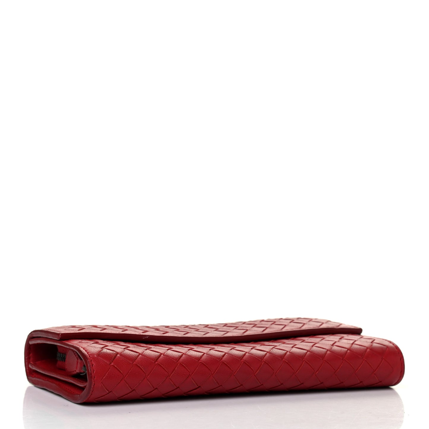 Nappa Intrecciato Continental Wallet Red