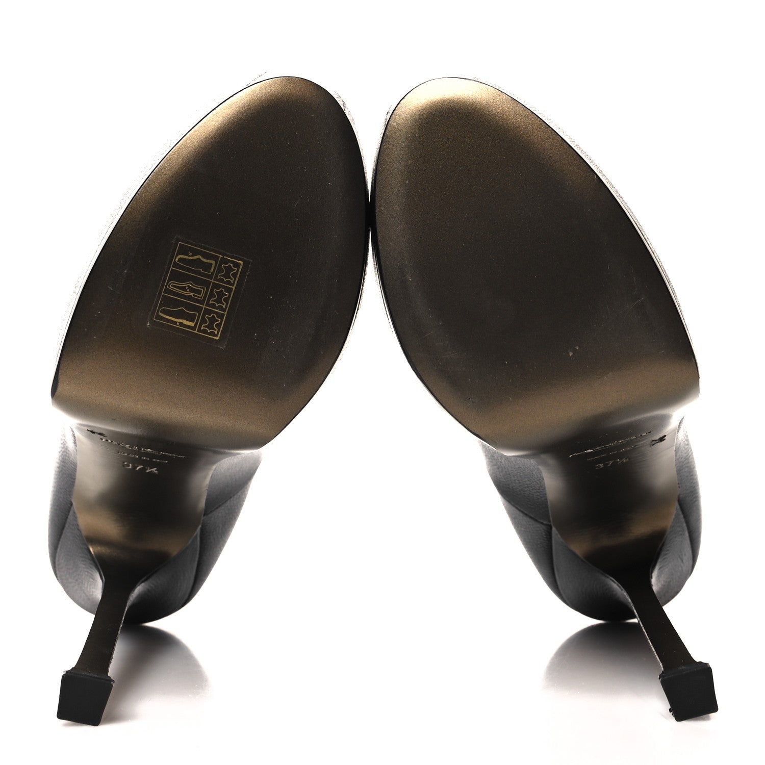 Saint Laurent Vernigolf Tribtoo 105 Platform Pumps 37.5 Black 5 of 8