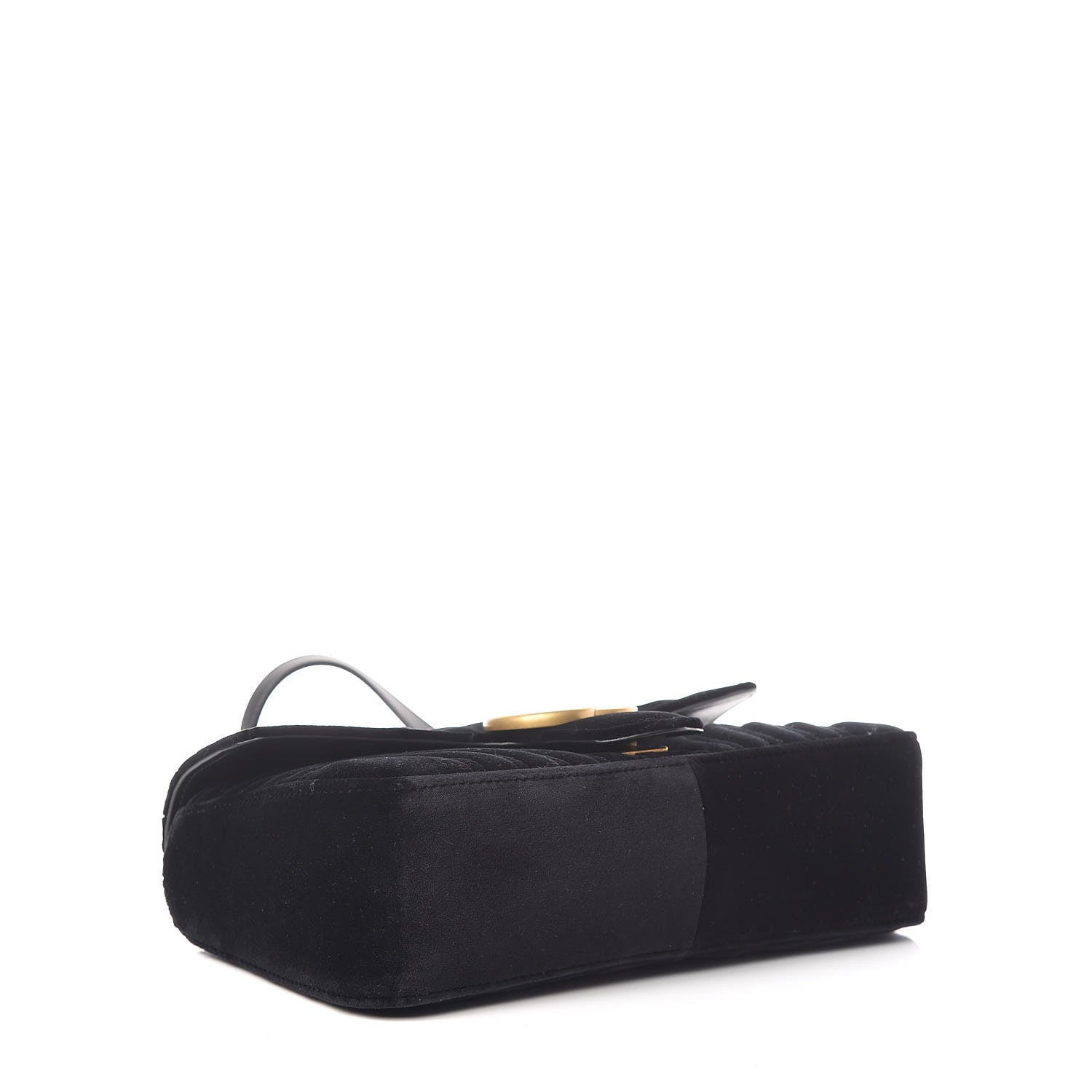 Gucci Velvet Matelasse Small GG Marmont Shoulder Bag Black 4 of 10