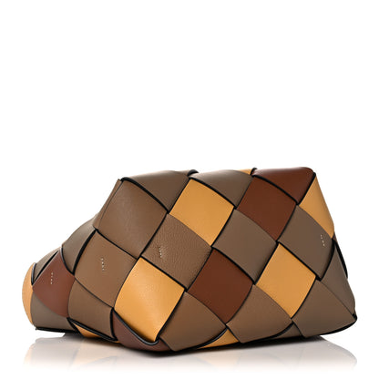 Loewe Calfskin Small Woven Basket Surplus Bag Hazelnut Camel 4 of 11
