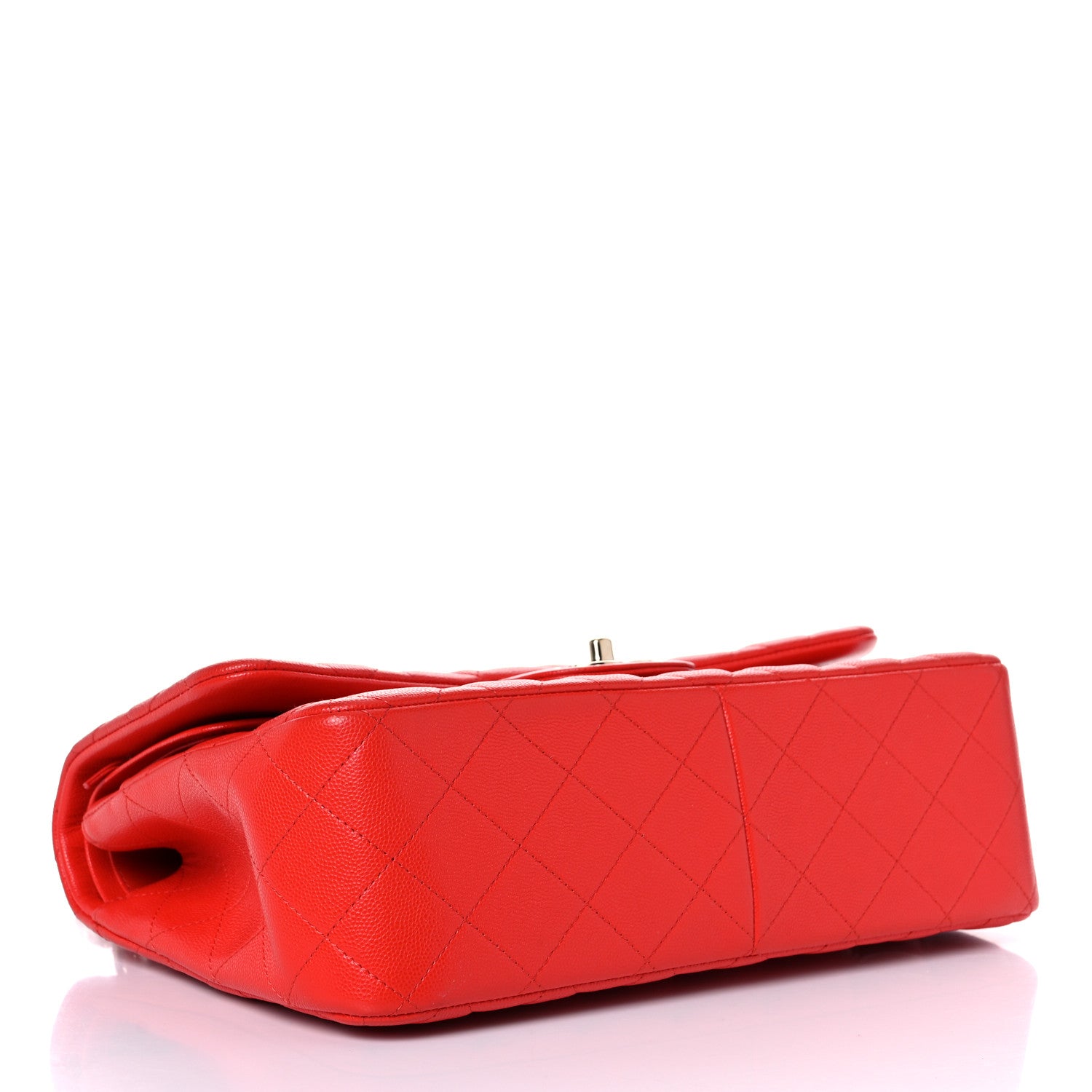 Chanel Caviar Quilted Jumbo Double Flap Red 4 of 15