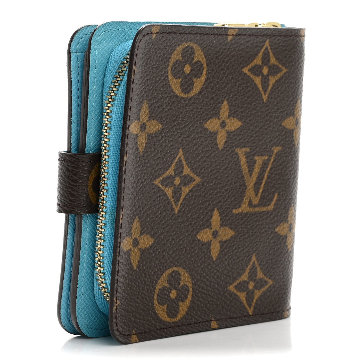 Louis Vuitton Monogram Groom Compact Zip Wallet Blue 3 of 14