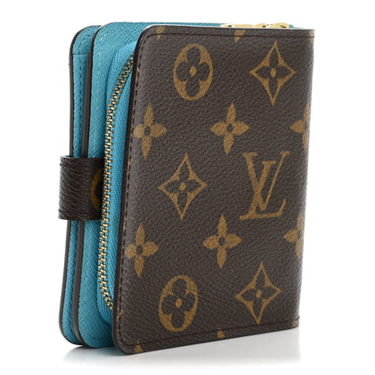 Louis Vuitton Monogram Groom Compact Zip Wallet Blue 3 of 14