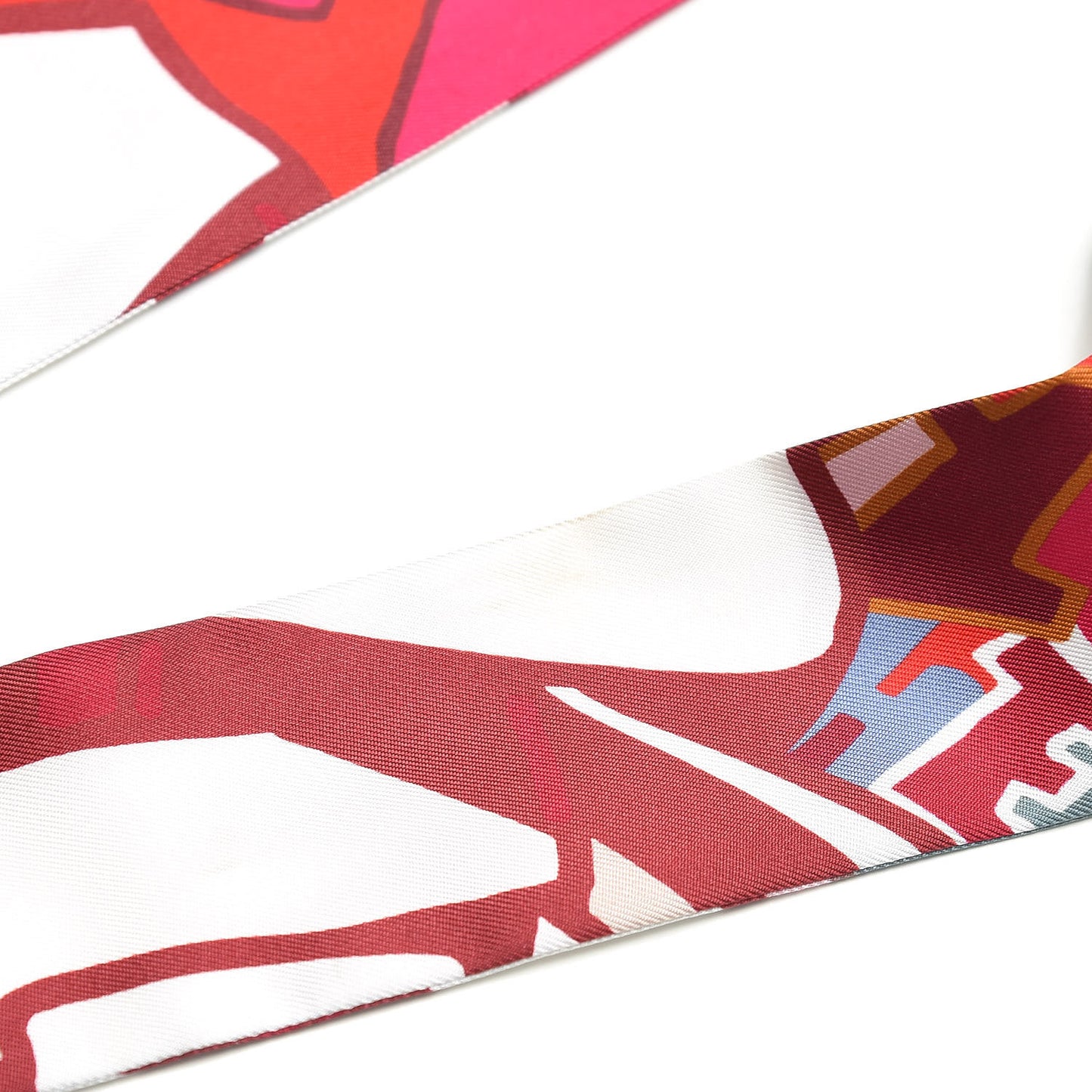 Silk Graff Graffiti Twilly Rouge Piment White Cobalt