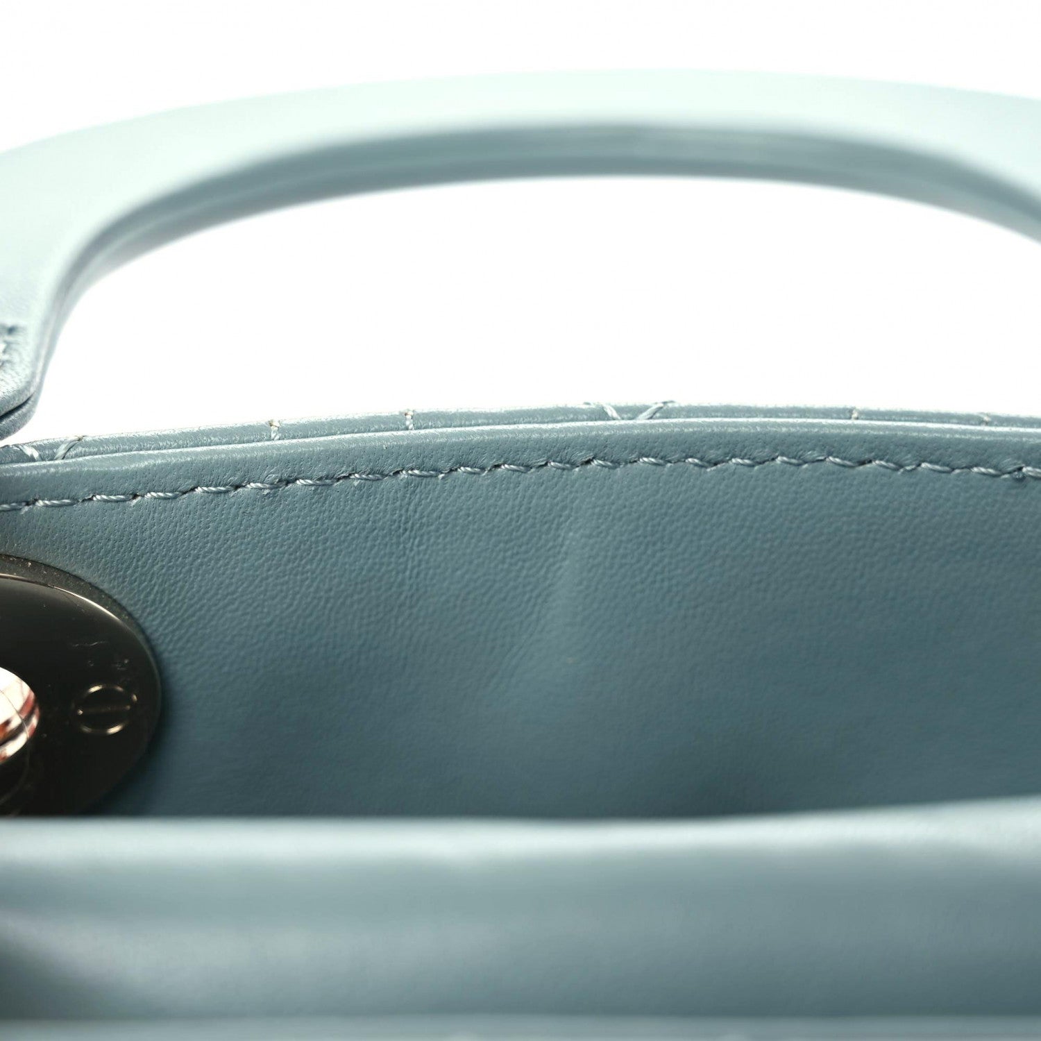 Christian Dior Lambskin Cannage Mini Lady Dior Cloud Blue 7 of 10