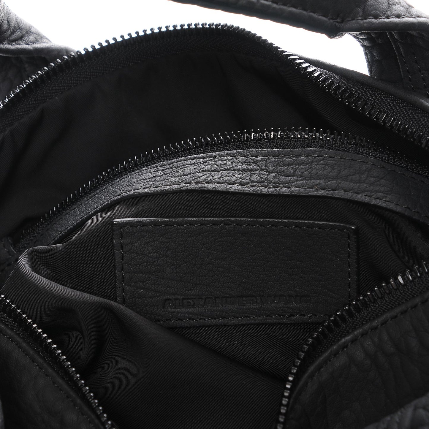 Pebbled Lambskin Rocco Matte Black Iridescent Hardware
