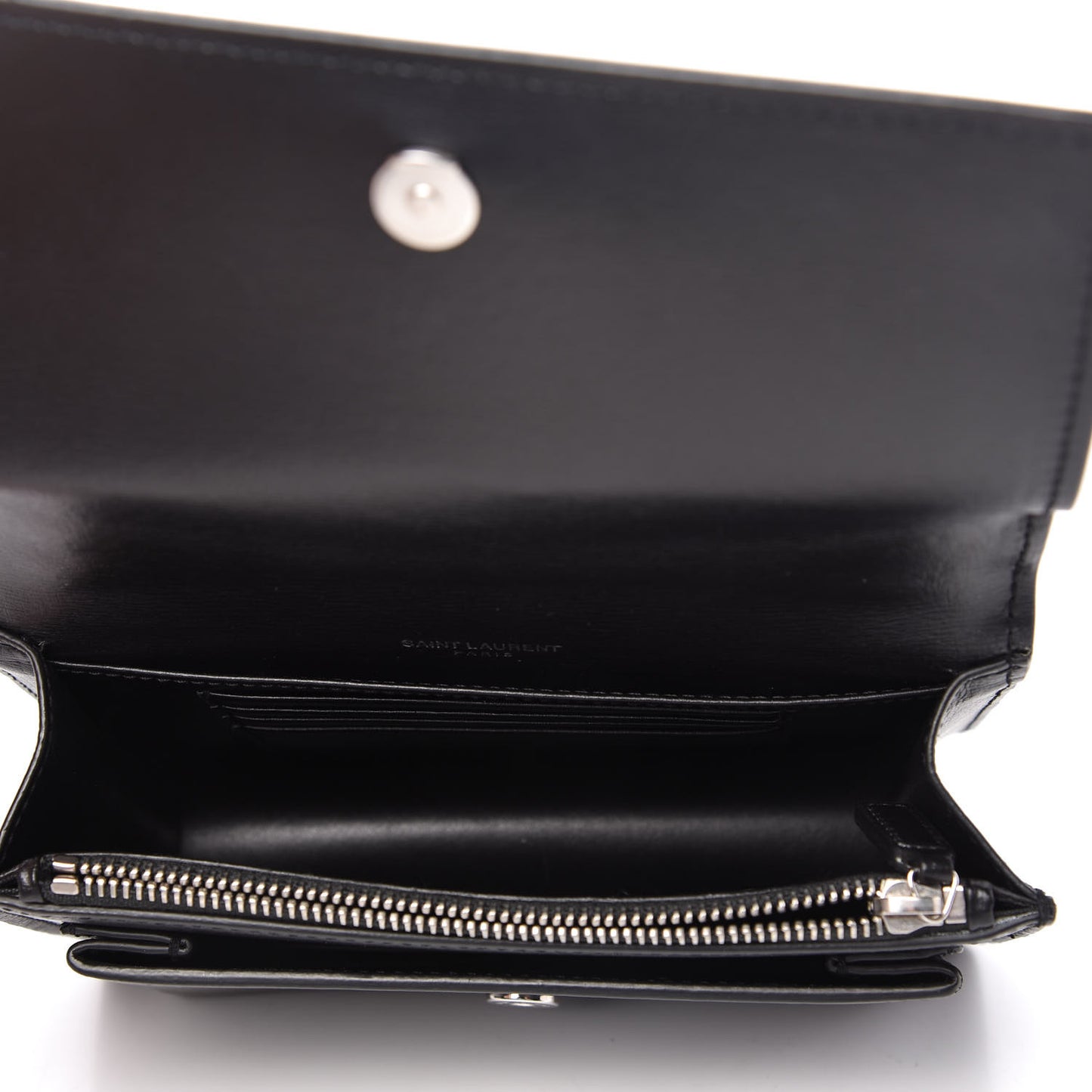 Calfskin Monogram Sunset Chain Wallet Black