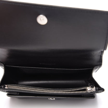 Saint Laurent Calfskin Monogram Sunset Chain Wallet Black 6 of 10