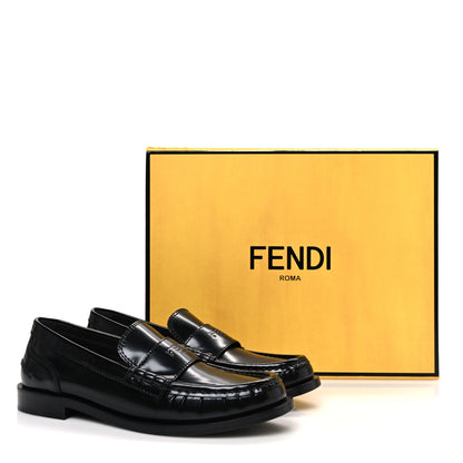 Fendi Vitello Logo Loafers 39 Black 11 of 11