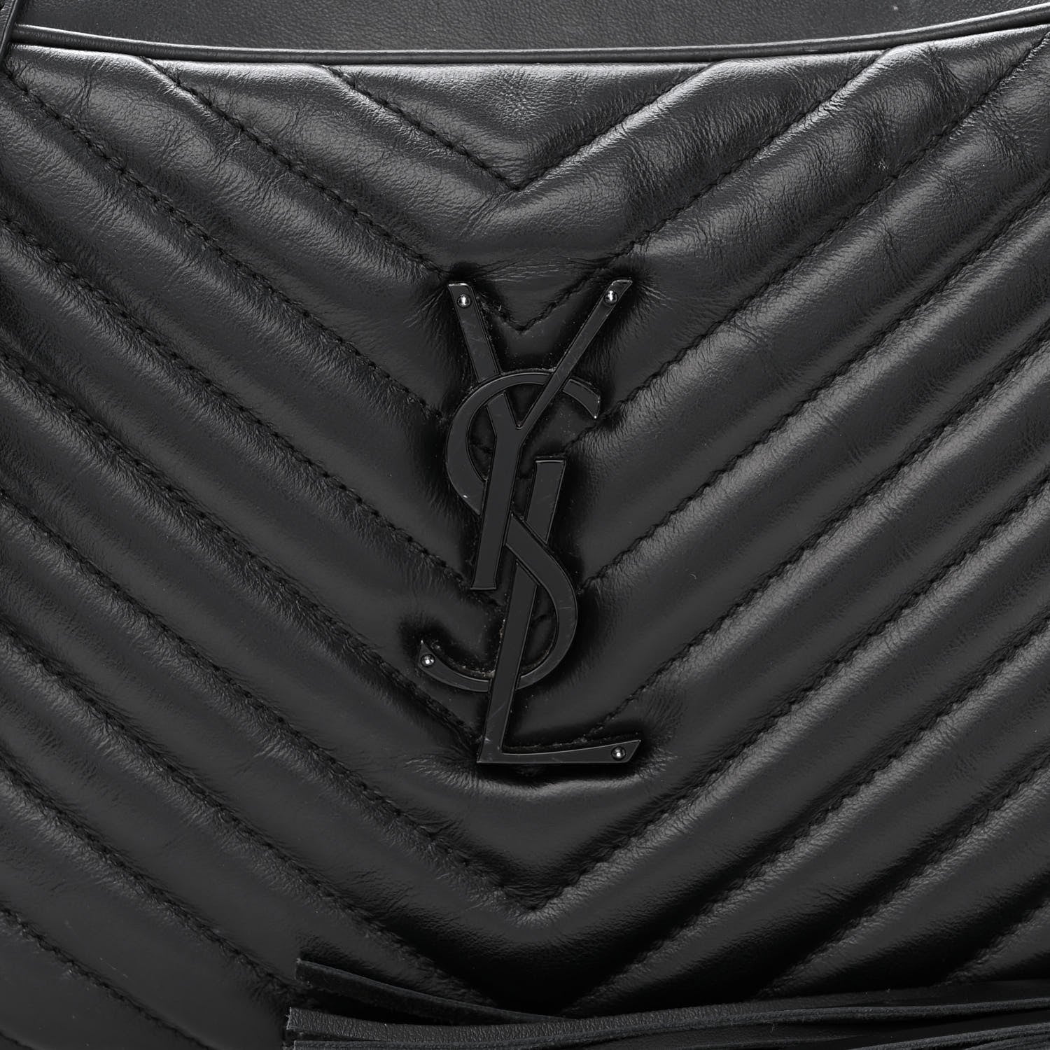 Saint Laurent Calfskin Matelasse Monogram Monochrome Lou Camera Bag Black Sold: 50 8 of 14