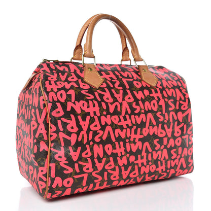 Louis Vuitton Monogram Graffiti Speedy 30 Fuchsia 3 of 19