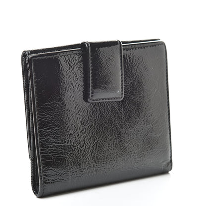 Saint Laurent Patent Y-Mail French Wallet Black 3 of 12