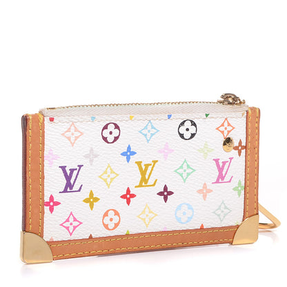 Louis Vuitton Monogram Multicolor Key Pouch White 3 of 7