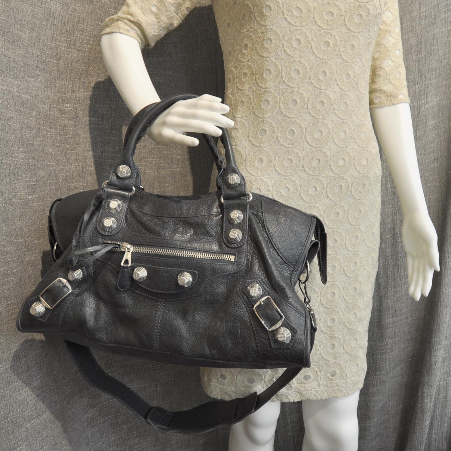 Balenciaga Agneau Giant Part Time Anthracite GSH 9 of 9