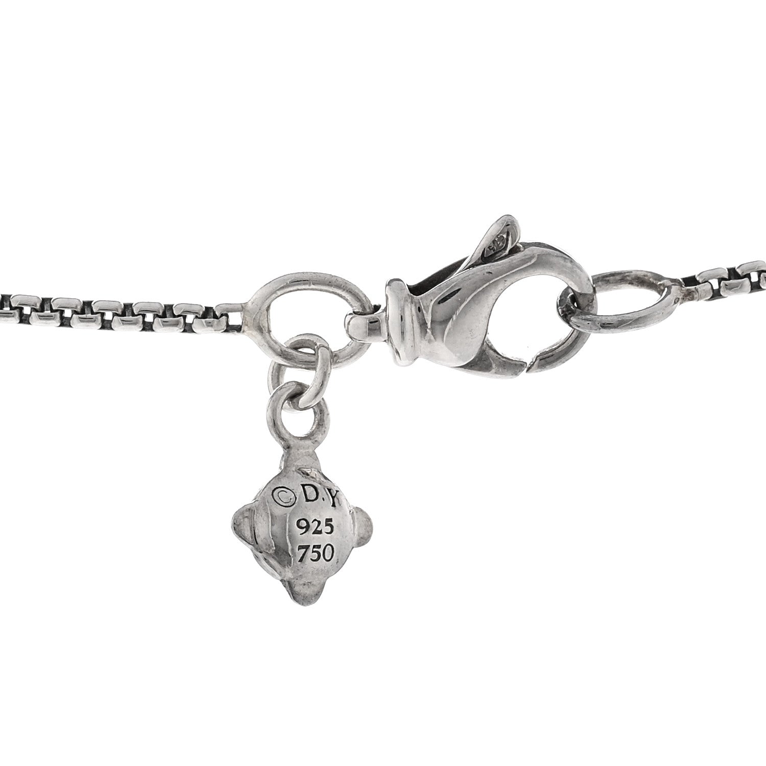 David Yurman Sterling Silver 18K Yellow Gold Belmont Heart Pendant Necklace 4 of 5