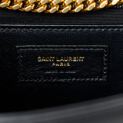 Saint Laurent Grain De Poudre Medium Classic Monogram Kate Satchel Black 7 of 10