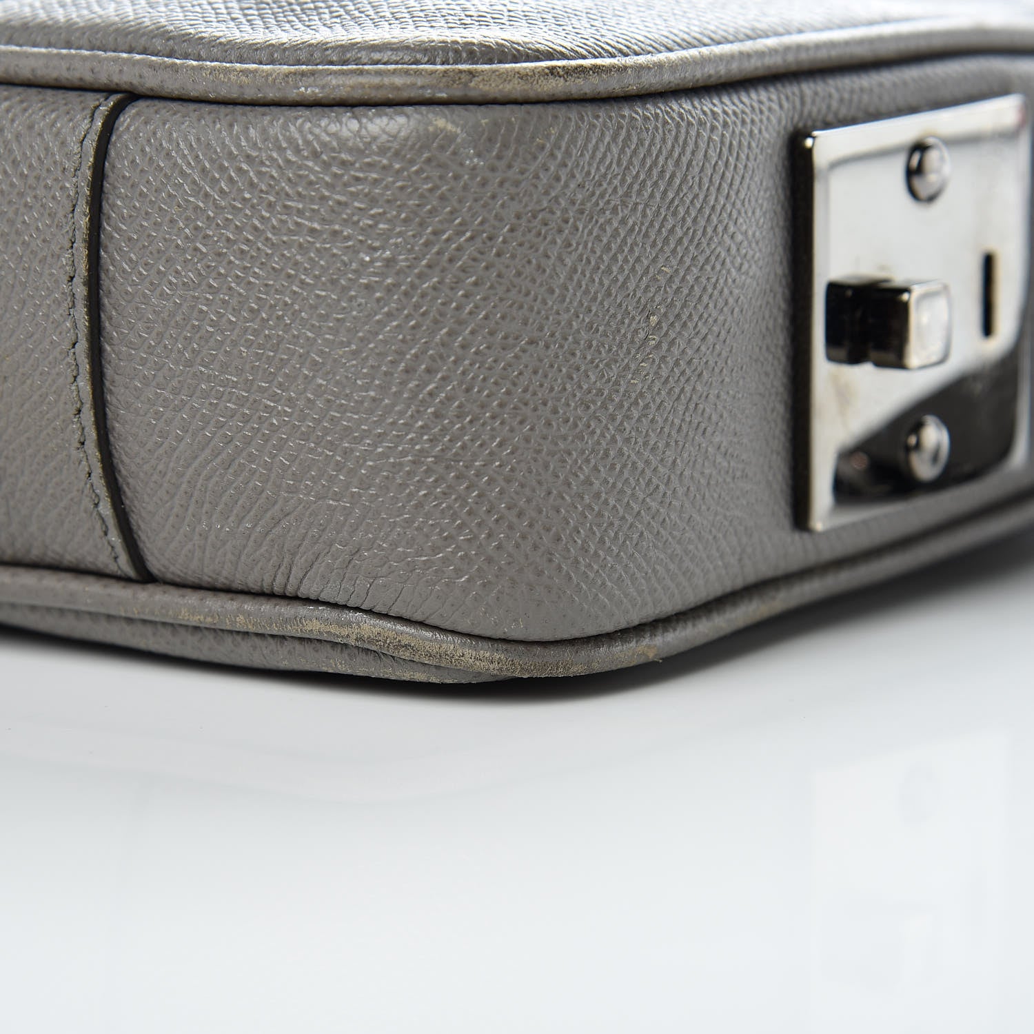 Burberry Textured Calfskin Briefcase Grey 9 of 17