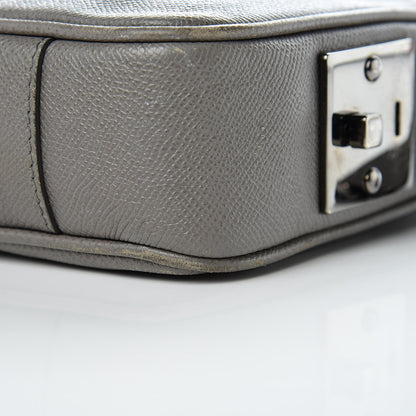 Burberry Textured Calfskin Briefcase Grey 9 of 17