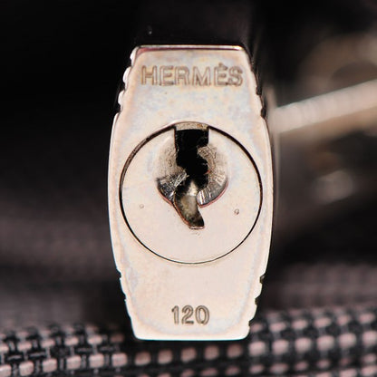 Hermes Canvas Herline MM Tote Grey 12 of 26