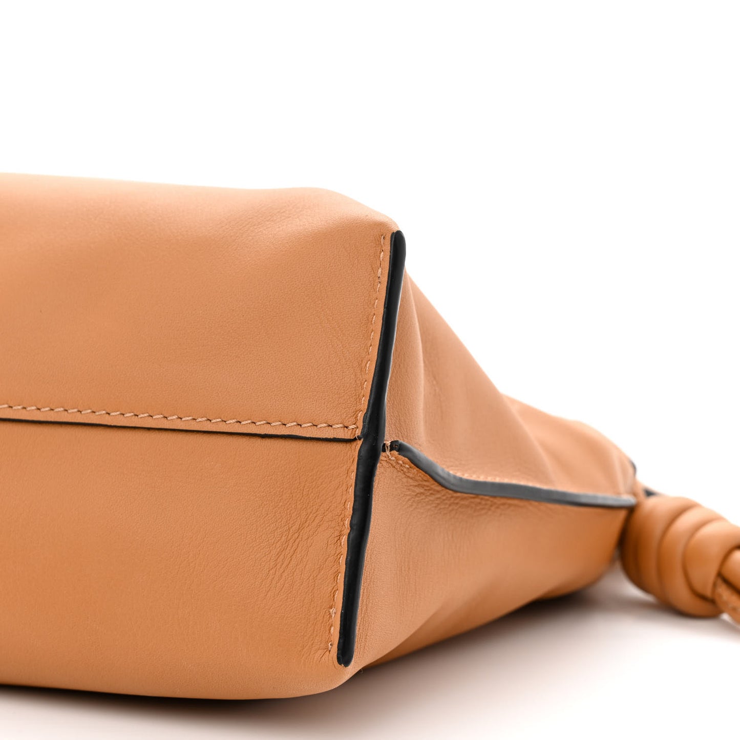 Nappa Flamenco Knot Clutch Warm Desert