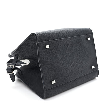 The Row Grained Calfskin Soft Margaux 10 Bag Black Black 4 of 9