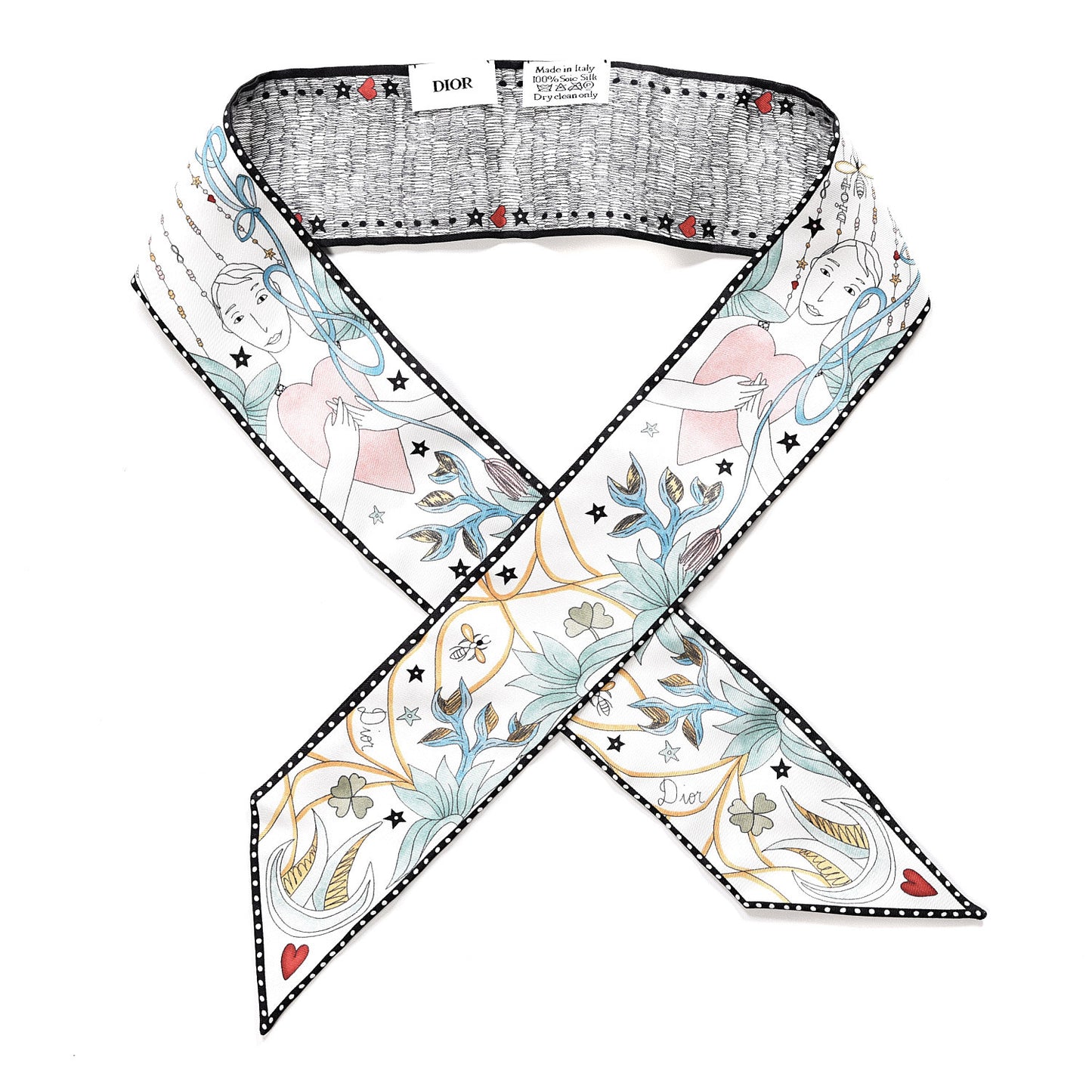 Silk The Lovers Tarot Mitzah Scarf Off White