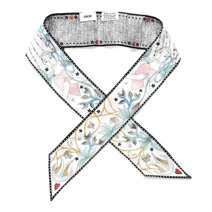 Christian Dior Silk The Lovers Tarot Mitzah Scarf Off White 1 of 3