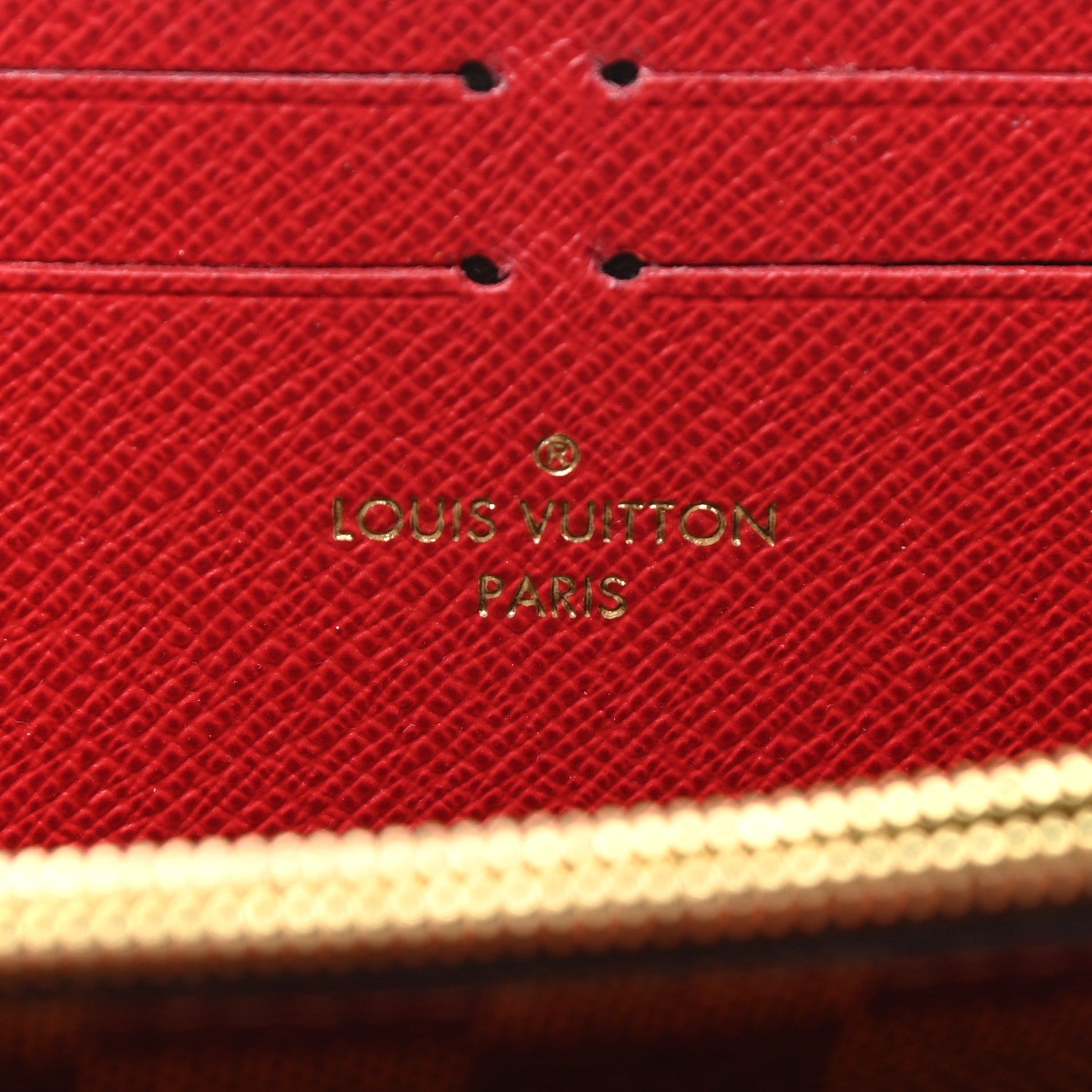 Louis Vuitton Damier Ebene Clemence Wallet Cherry 6 of 8