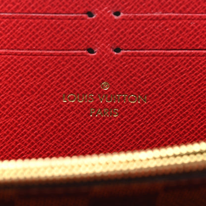 Louis Vuitton Damier Ebene Clemence Wallet Cherry 6 of 8