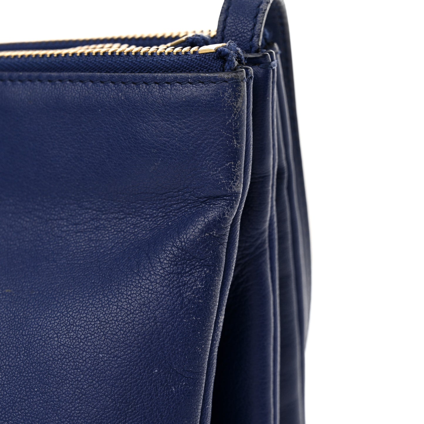 Lambskin Large Trio Crossbody Bag Indigo