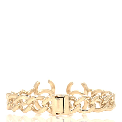 Chanel Metal CC Chain Link Cuff Bracelet Gold 3 of 4