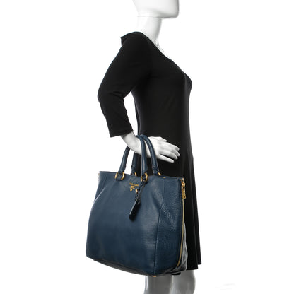 Prada Vitello Daino Tote Bluette 3 of 11