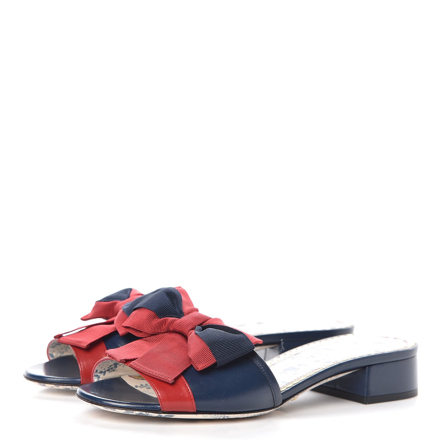Malaga Kid Sackville Web Bow Slide Sandals 36.5 Navy