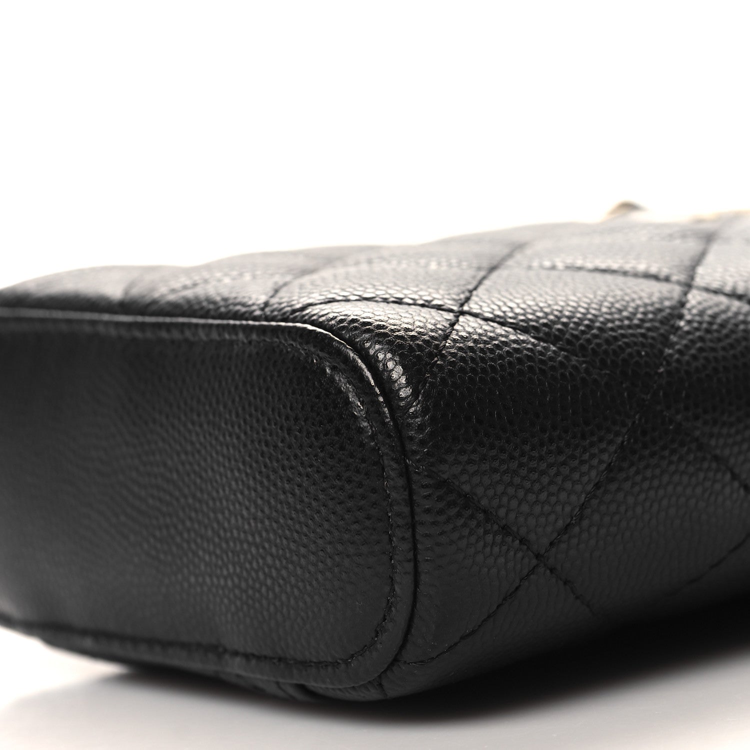 Chanel Caviar Quilted Small Vertical Coco Beauty Vanity Case With Chain Black 10 of 10