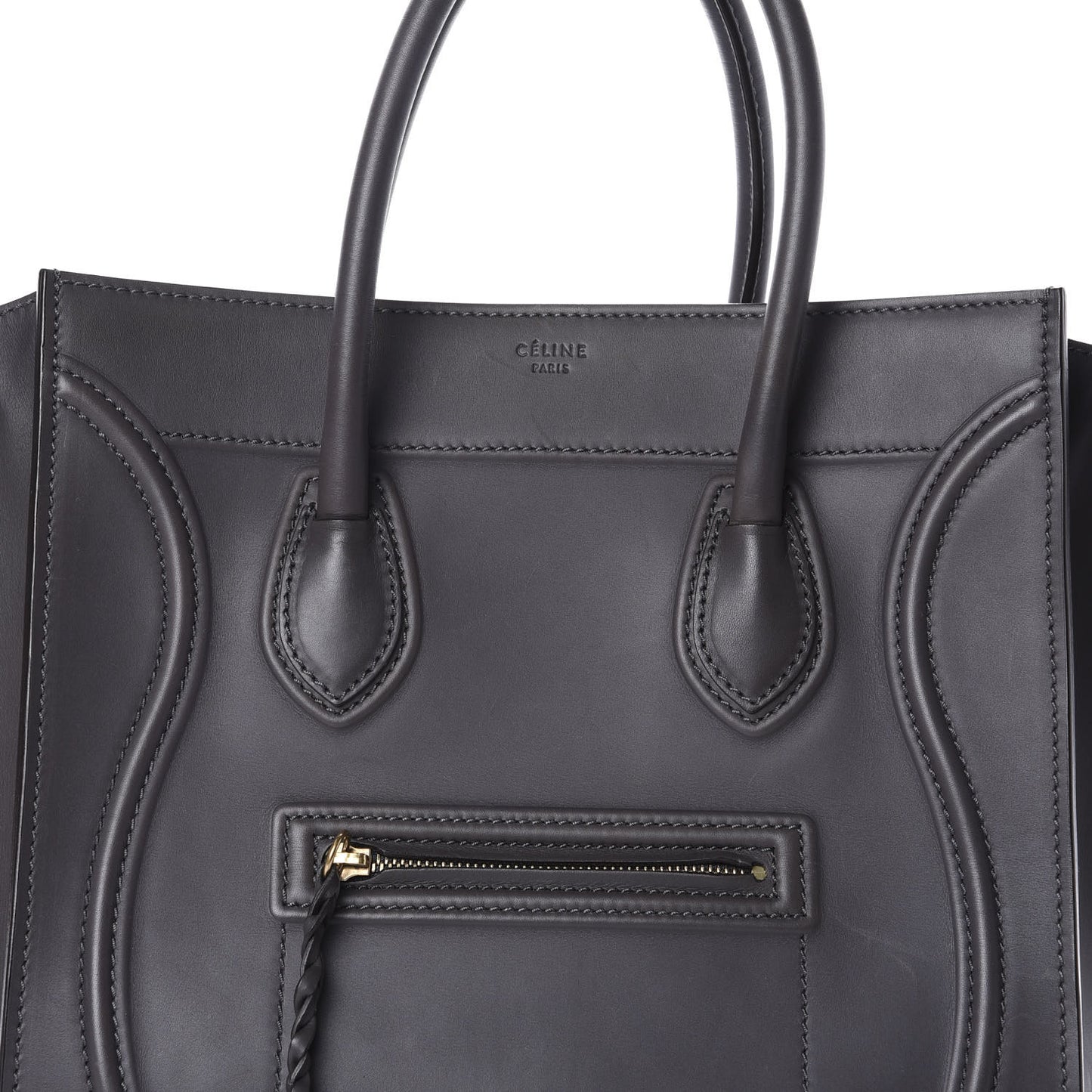 Smooth Calfskin Medium Phantom Luggage Grey