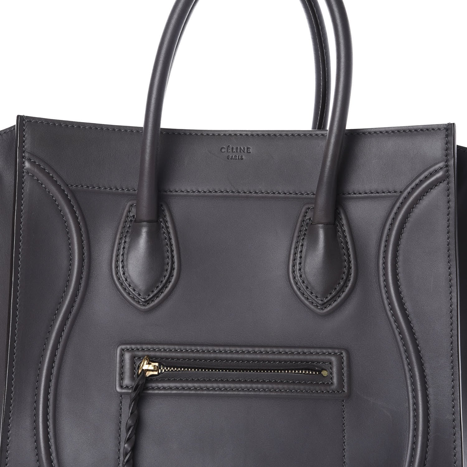 Celine Smooth Calfskin Medium Phantom Luggage Grey 7 of 9