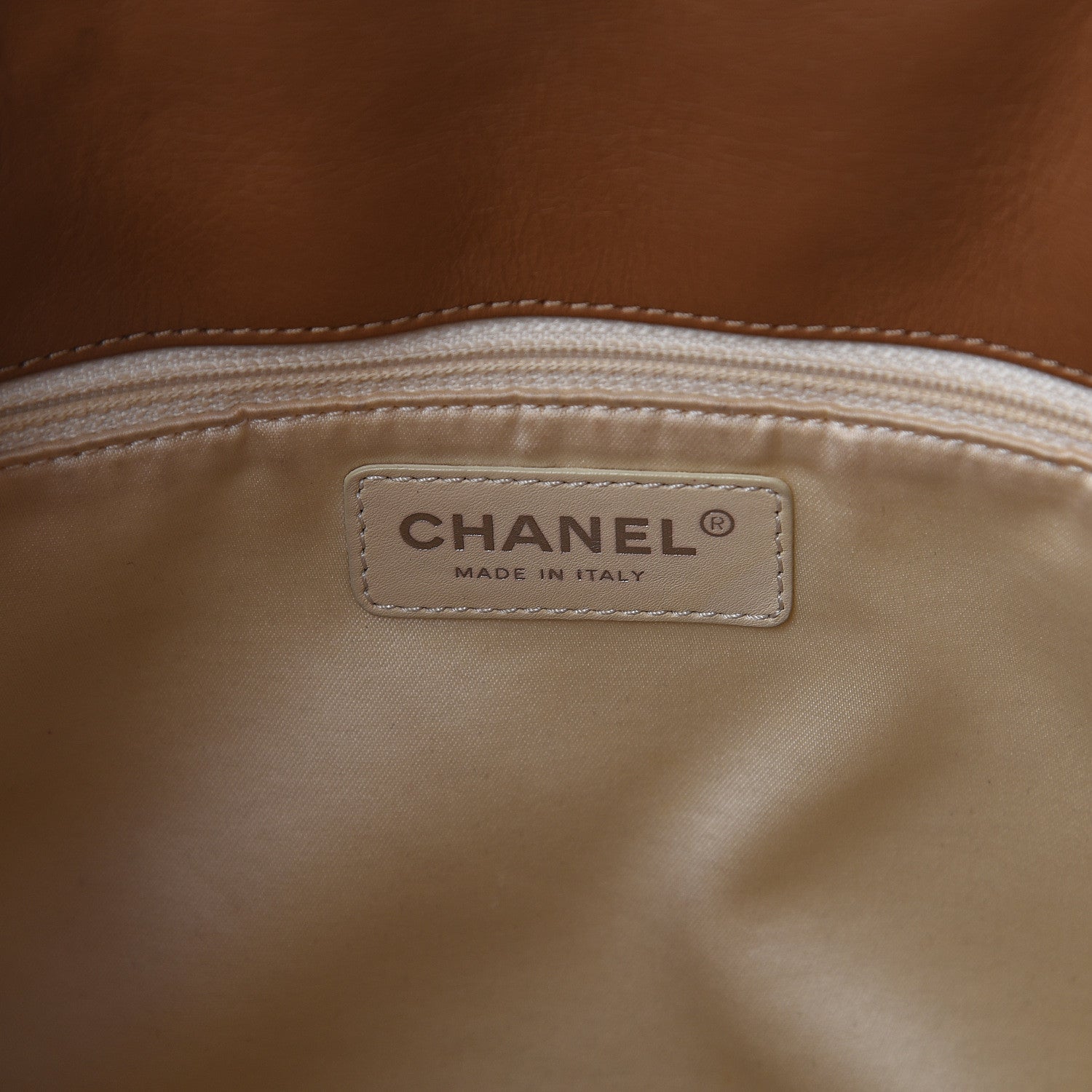 Chanel Lambskin Quilted North South Tote Brown 5 of 8