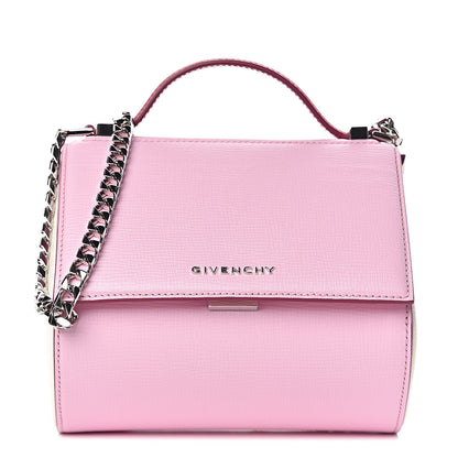 Givenchy Textured Calfskin Mini Pandora Box Chain Crossbody Bag Bright Pink 1 of 9