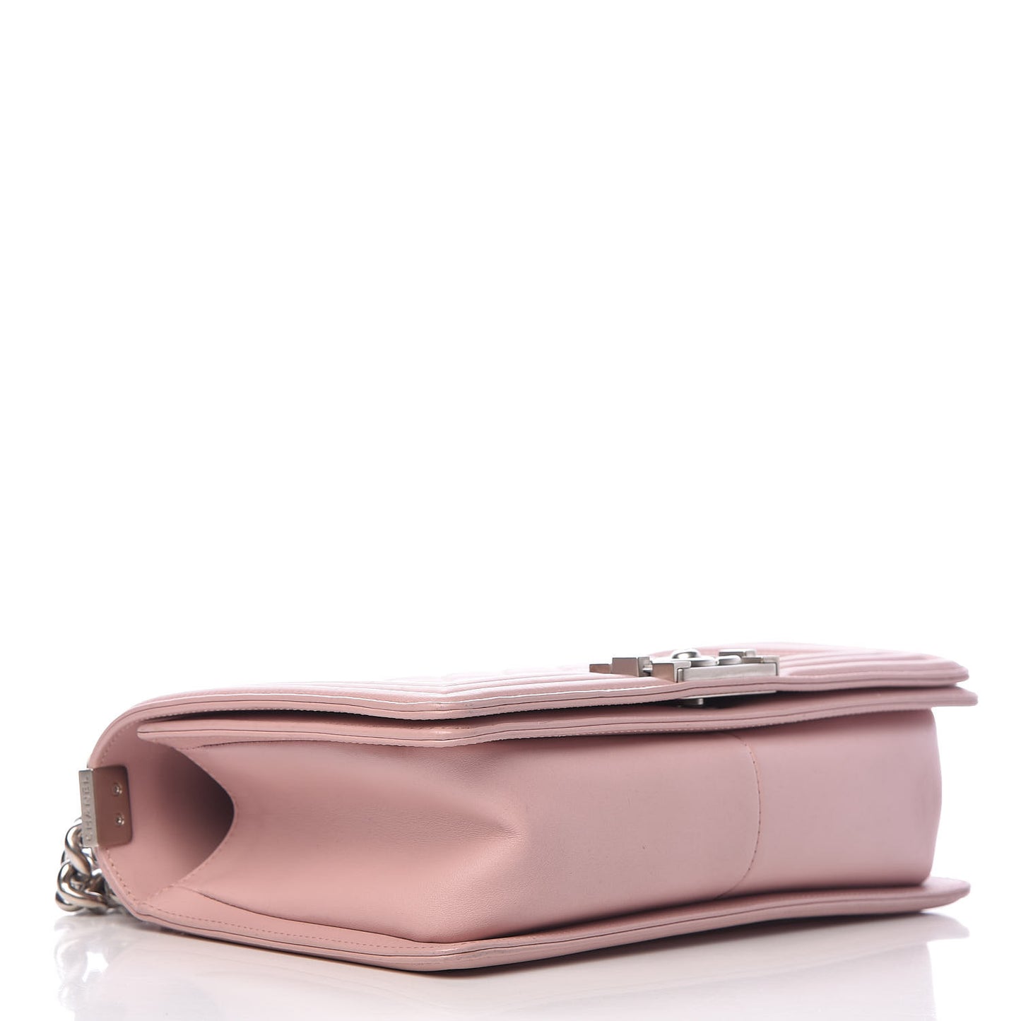 Calfskin Quilted Medium Boy Flap Light Pink